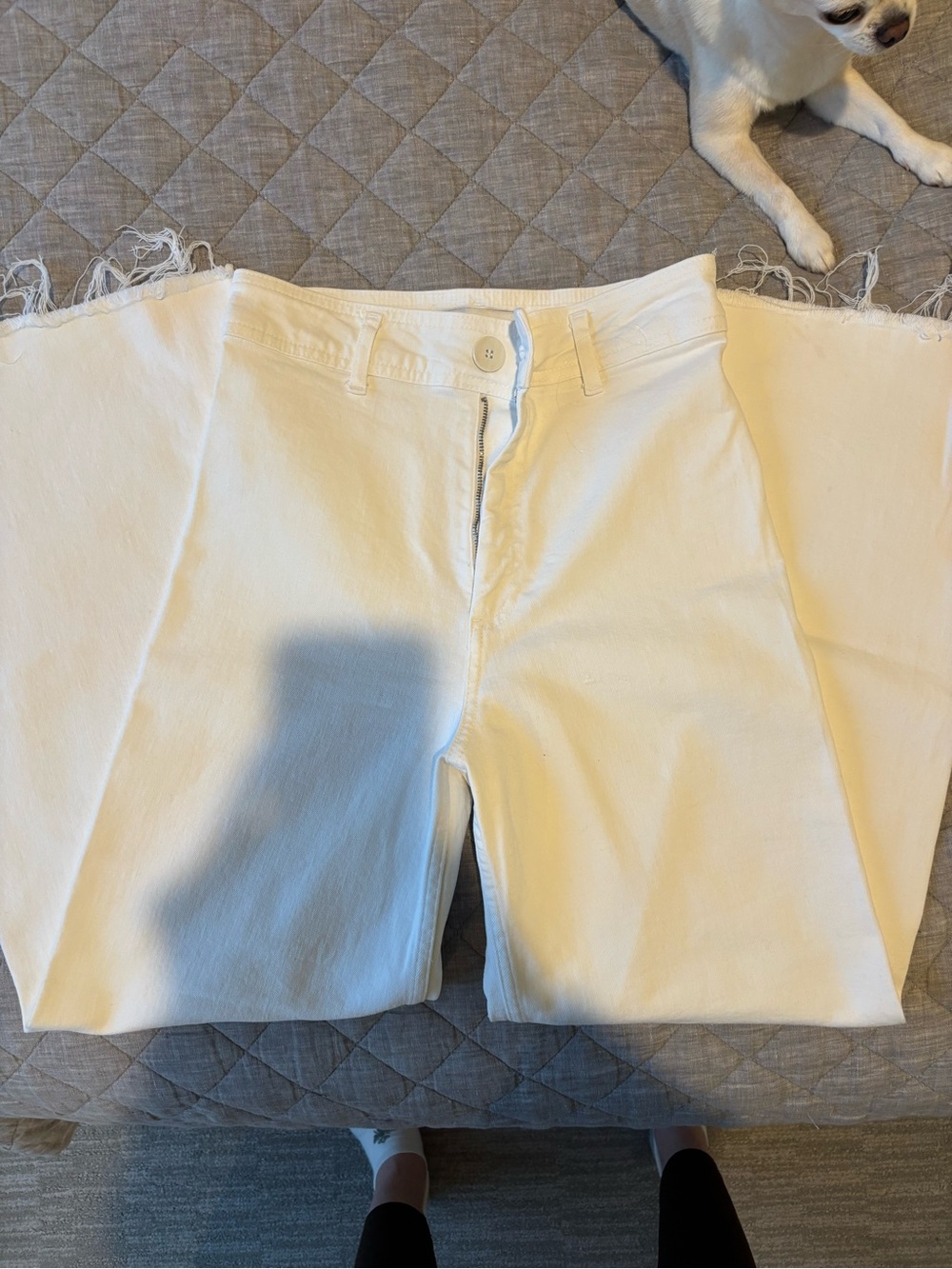 Zara Women’s Straight White Jeans